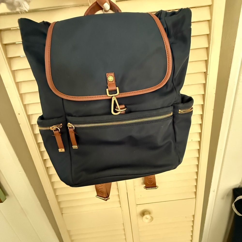 Calvin Klein Navy and Tan Backpack